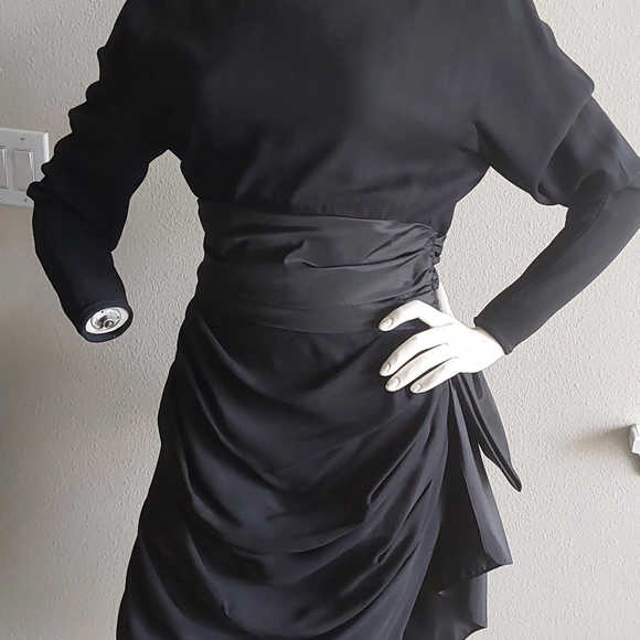VINTAGE MOROCI BY ANTHONY MUTO TUXEDO LITTLE  BLACK DRESS SIZE 2 - Picture 6 of 10